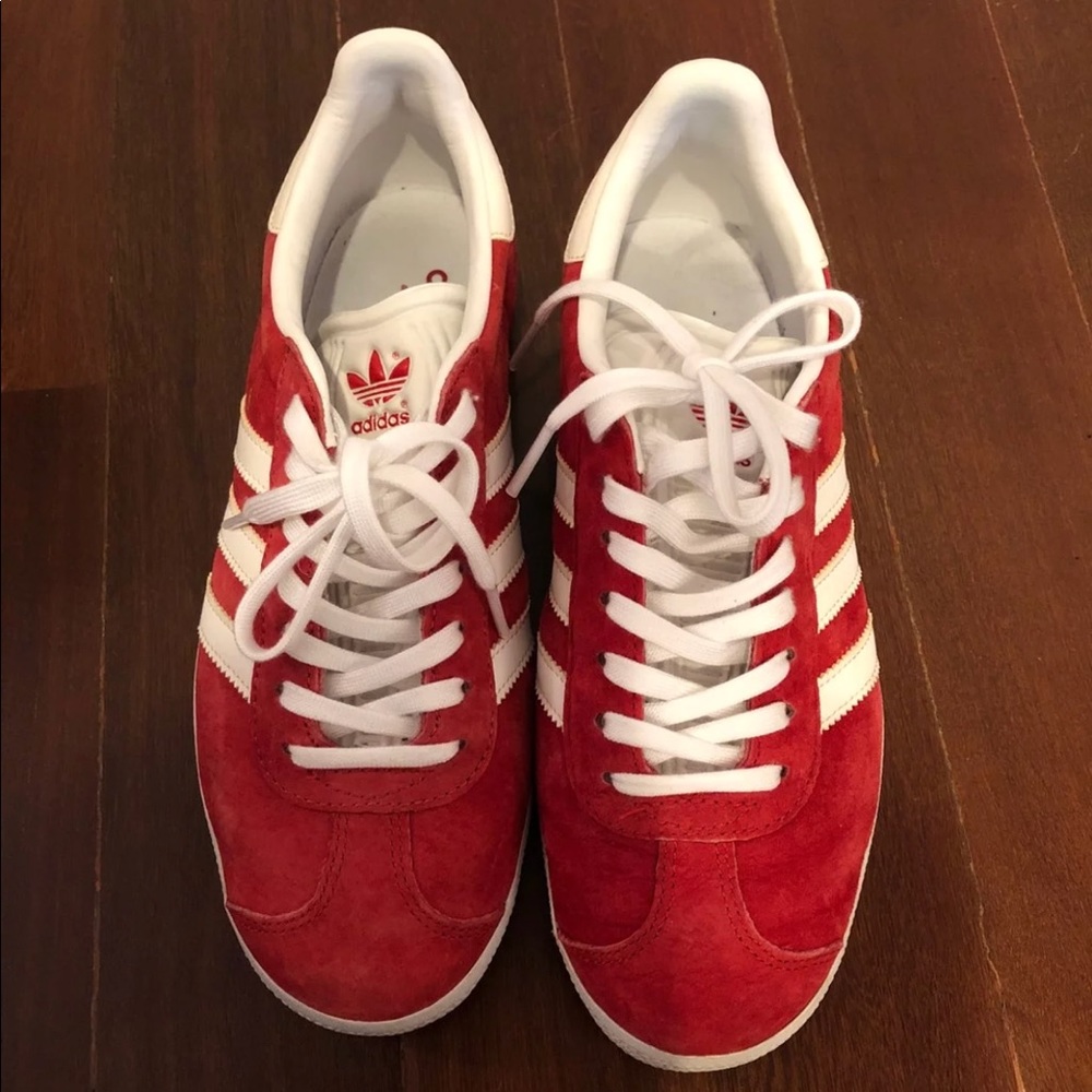 Adidas Red Suede Gazelles